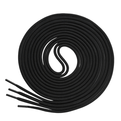M-Tac Snørebånd med Impregnering, sorte nylon snørebånd med vandafvisende egenskaber til sko og taktisk fodtøj.