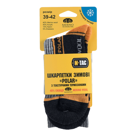 M-Tac Sokker Polar Merino 40% til udendørs aktiviteter med termisk isolering og holdbarhed, merinould og akryl for ekstra varme.