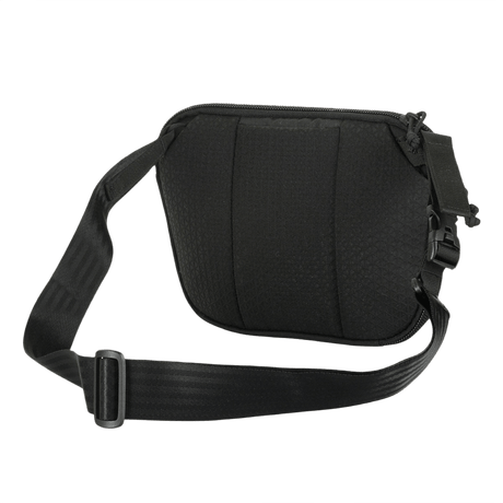 M-Tac Sphaera Hardsling Bag Large Elite med Velcro i sort Cordura materialer, set bagfra med justerbar skulderrem. Stilfuld og slidstærk.