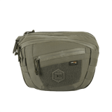 M-Tac Sphaera Hardsling Bag Large Elite med Velcro i olivengrøn med front Velcro-panel og justerbar skulderrem, lavet af slidstærk Cordura.