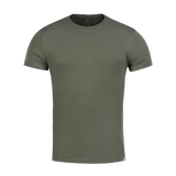 M-Tac T-shirt 93/7 i olivengrøn, komfortabel og holdbar med 93% bomuld og 7% elastan, ideel til hverdag og aktiv brug.