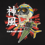 M-Tac T-Shirt Kamikaze Spirit med stiliseret kranie og FPV-goggles foran japansk solflag design