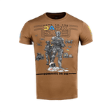 M-Tac T-shirt UA Side i lys oliven med unikt design, holdbar og komfortabel, lavet af 93% bomuld og 7% elastan, MagnaColours® print