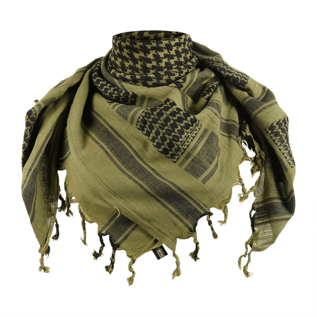 M-Tac Tæt Shemagh Tørklæde i 100% bomuld, ideelt til taktisk og udendørs brug, beskytter mod sol, sand og vind.