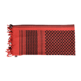 M-Tac Tæt Shemagh Tørklæde i rød, klassisk design til taktisk og udendørs brug, 100% bomuld, 110 x 110 cm, beskytter mod sol og vind.