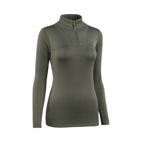 M-Tac Thermal Fleece Shirt Delta Level 2 Lady til kvinder, vinter termotrøje i 100% polyester, grå farve, varme- og fugtresistent materiale.
