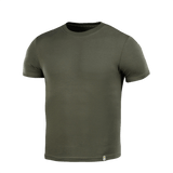 M-Tac T-shirt 93/7 i olivengrøn farve, lavet af 93% bomuld og 7% elastan, perfekt til hverdags- og aktiv brug med holdbar form.