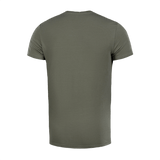 M-Tac T-shirt 93/7 i oliven, bagside, 93% bomuld og 7% elastan, komfortabel og holdbar til hverdag og aktiv brug.