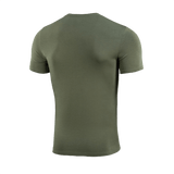 Bagsiden af grøn M-Tac T-Shirt Surf Club med kort ærme og glat design, lavet af bomuld og elastan for perfekt pasform.