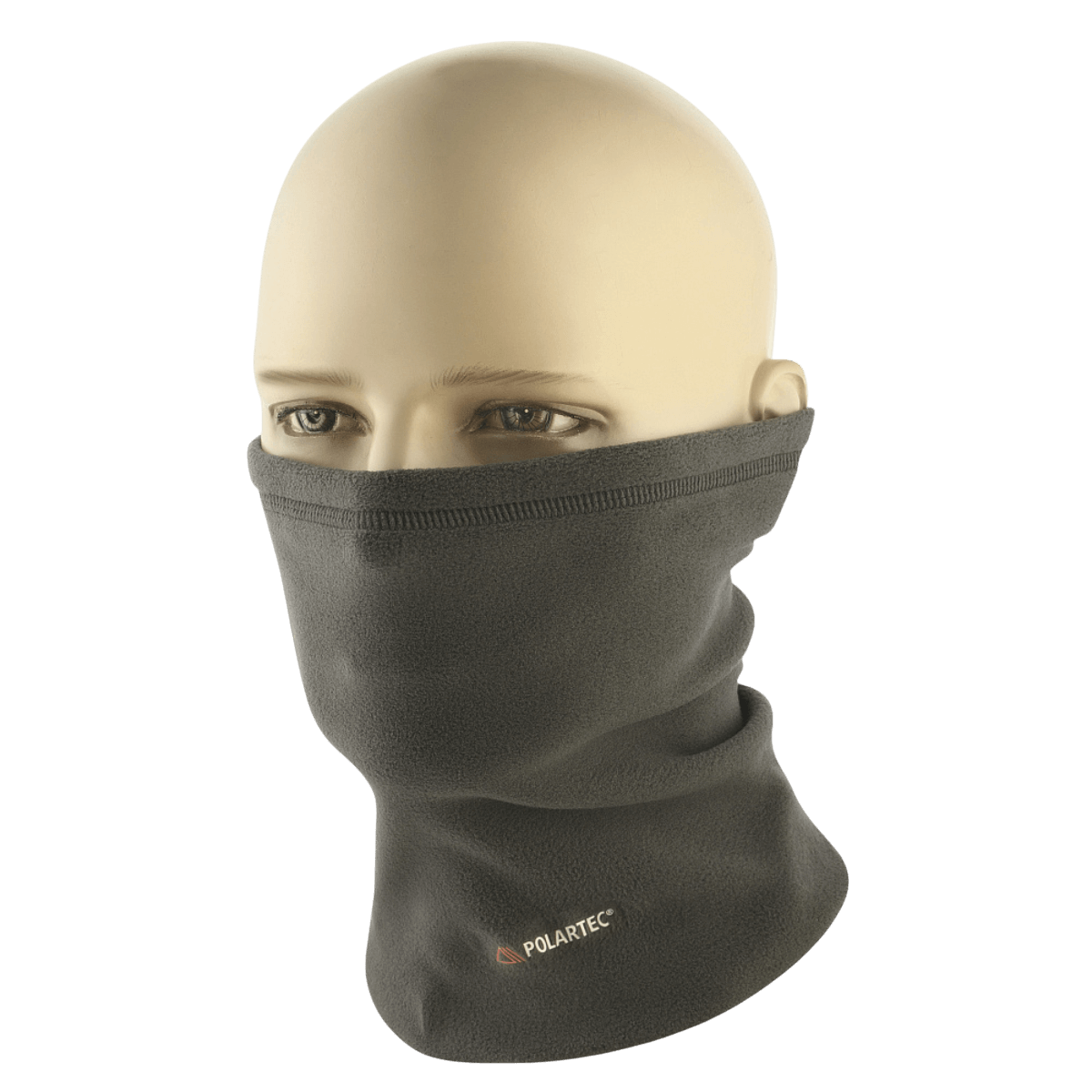 M-Tac Tube Scarf Polartec multifunktionelt halstørklæde i fleece, ideel til udendørs aktiviteter og kolde sæsoner, vist på mannequin.