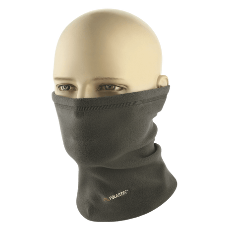 M-Tac Tube Scarf Polartec multifunktionelt halstørklæde i fleece, ideel til udendørs aktiviteter og kolde sæsoner, vist på mannequin.