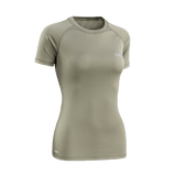 M-Tac T-shirt Ultra Light Polartec Lady i beige, perfekt til træning, lavet af let Power Dry® materiale, hypoallergen og hurtigtørrende.