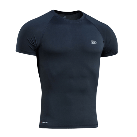 M-Tac T-shirt Ultra Light Polartec, sort, til træning og outdoor, lavet i let, strækbart Power Dry® materiale, med reflekterende logo.