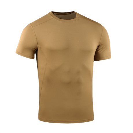 M-Tac Ultra Vent Kortærmet termot-shirt i letvægtsmateriale, perfekt til træning og udendørs aktiviteter, brun farve, høj åndbarhed.