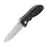 M-Tac Outdoor & Militær foldekniv - Type 6 med klinge af krom rustfrit stål og sort G10-komposit håndtag, perfekt til EDC-brug.