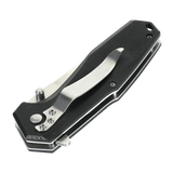 M-Tac Outdoor & Militær foldekniv - Type 5 med aluminiumshåndtag og G10-komposit greb, lukket tilstand.