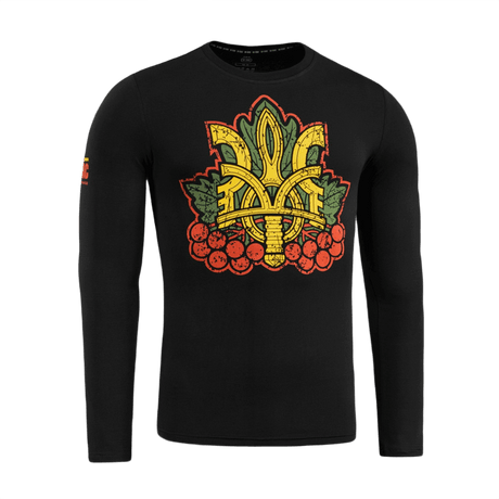 M-Tac Viburnum T-Shirt Long Sleeve med Trident og viburnum design, symboliserer national stolthed, mod og enhed.