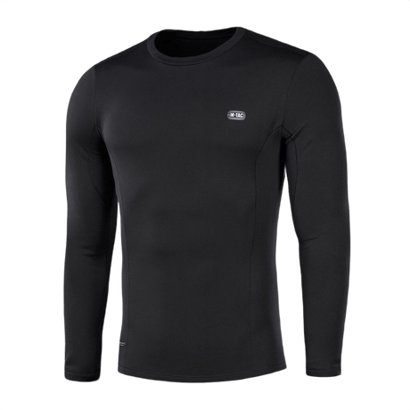 Svart M-Tac Vinter Baselayer Thermo Shirt lavet af Pontetorto® fleece, designet til vinterkomfort med anatomisk pasform.