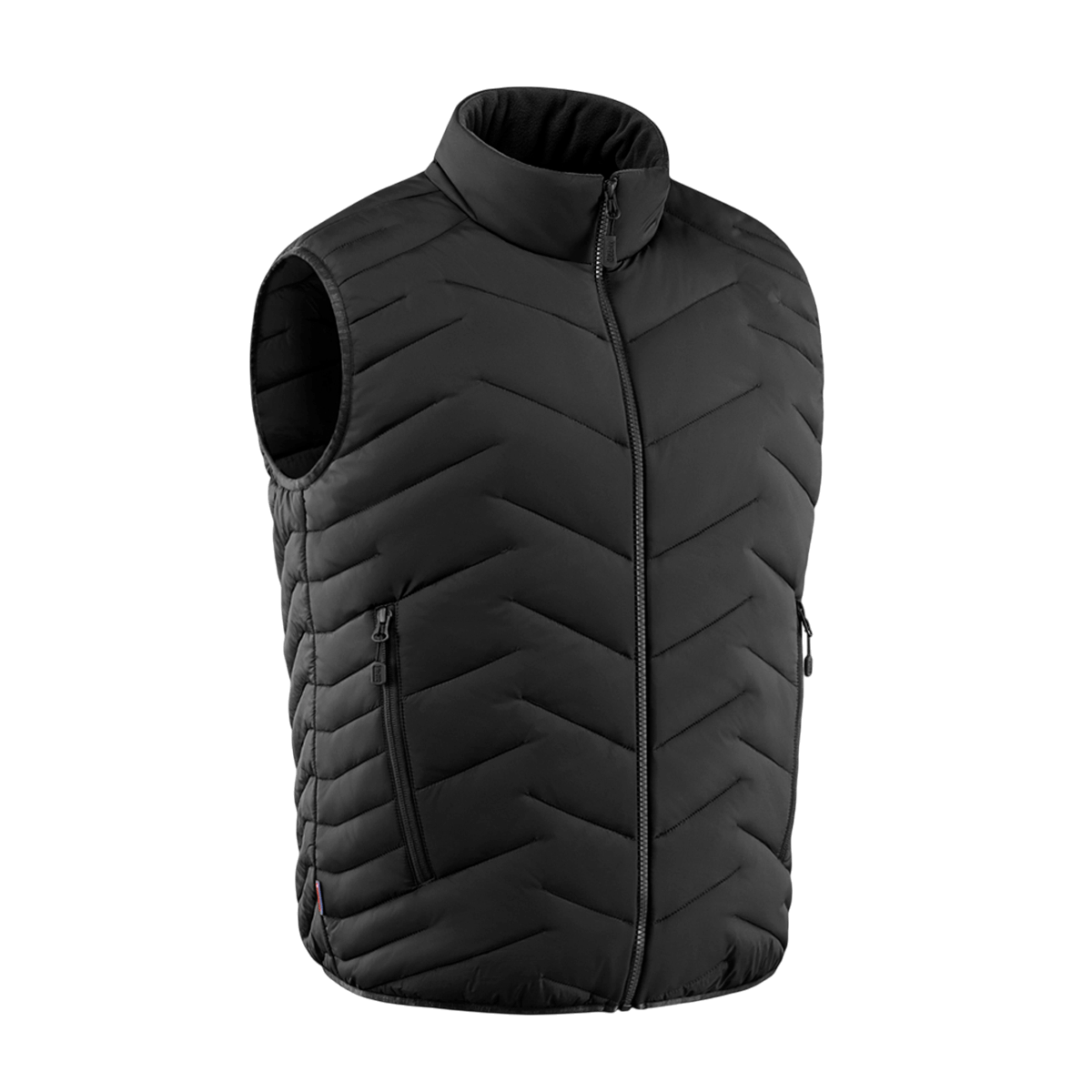 M-Tac Vytyaz Primaloft Vest i sort, lavet af slidstærk nylon, ideel til overgangsperioder med effektiv varmeisolering.