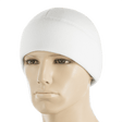 M-Tac Watch Cap Elite Fleece Beanie Hat i hvid, let og varm hue til friluftsliv, taktisk brug, vind- og kuldebeskyttelse.