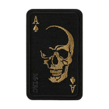 M-Tac Patch Face of War (Broderi) med kraniesymbol inspireret af 'card of death', broderet på Cordura 500D i sort og guld.