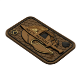 M-Tac Patch Molon Labe 3D PVC med 3D-effekt, gummimateriale, ideal til uniform eller udstyr, Velcro-fastsættelse, 108 x 68 mm.