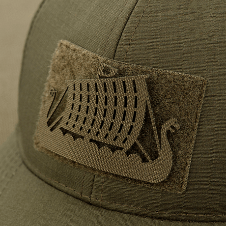 M-Tac Patch Drakkar Laser Cut – Vikingeskib med drageskib design, perfekt til taktisk udstyr, taske eller uniform, lavet af Cordura 500D med Velcro fastgørelse.