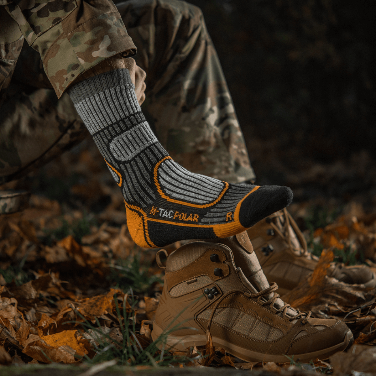 M-Tac Sokker Polar Merino 40% til udendørs aktiviteter, fremragende varme og fugtkontrol, slidstærk og komfortabel pasform.