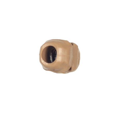 M‑Tac Skull Stopper Perle til paracord-projekter og tilbehør, plastmateriale, beige farve, huldiameter 6 mm, mål 17 x 12 mm.
