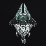 Illustration af Odin med moderne kampudstyr og ravne, som pryder M-Tac T-Shirt Odin Mystery Long Sleeve 