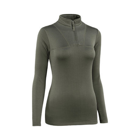 M-Tac Thermal Fleece Shirt Delta Level 2 Lady til kvinder, vinter termotrøje i 100% polyester, grå farve, varme- og fugtresistent materiale.