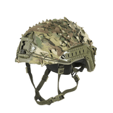 M‑Tac Vilha Hjelmcover FAST camouflage hjelm med multicam mønster, Cordura 500D materiale til beskyttelse og nem Velcro-fastgørelse.