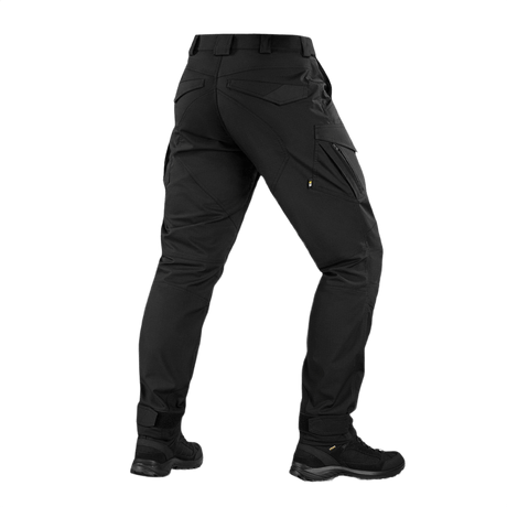 M-Tac Aggressor Special Edition Bukser viser bagsiden med elastisk talje og YKK-lynlås, ideel til taktiske og outdoor-oplevelser.