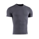 M-Tac T-shirt 93/7 i grå, kortærmet stil, lavet af 93% bomuld og 7% elastan, perfekt til hverdags- og aktiv brug, bevarer formen.