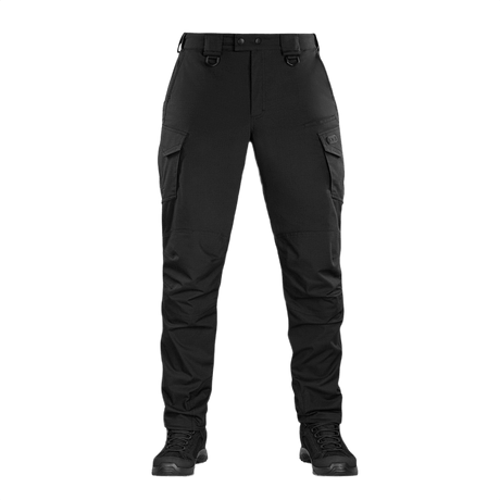 M-Tac Aggressor Special Edition Bukser i sort, komfortable og holdbare taktiske bukser med elastisk talje og YKK-lynlås til udendørs brug.