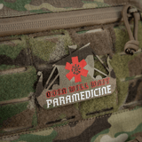 M-Tac Patch Viking Evac med vikingeskib og "Odin Will Wait Paramedicine" tekst i camouflagebaggrund.
