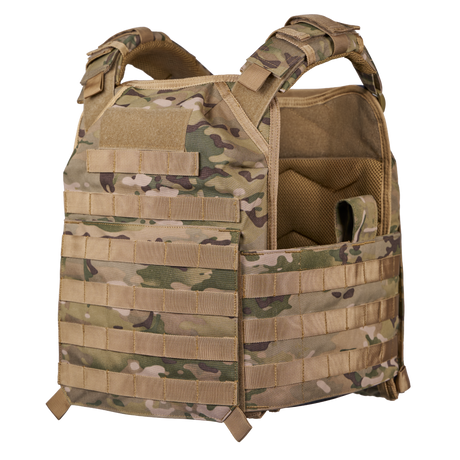 Elite Armor Plate Carrier i camo set forfra i vinkel