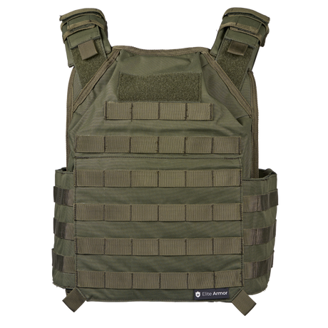 Elite Armor Plate Carrier i grøn set forfra