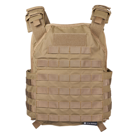 Elite Armor Plate Carrier i khaki set forfra