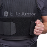 Detalje af Elite Armor RX2 vest med velcro lukninger